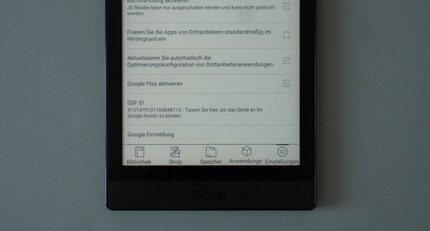 Via cette option, vous activez le Google Play Store.