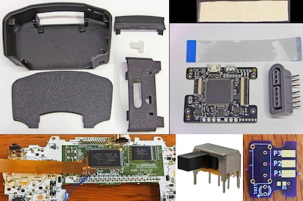 Das Game Boy Advance Board unten links ist nicht im Mod Kit inbegriffen. ;)
