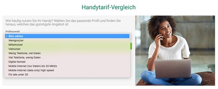 Was bin ich nur? Comparis lässt viele Optionen für ein Nutzungsprofil. Zu viele.