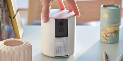 Le One+ est une sirène, un détecteur de mouvement et une caméra tout-en-un. Source : superhome.com.cy