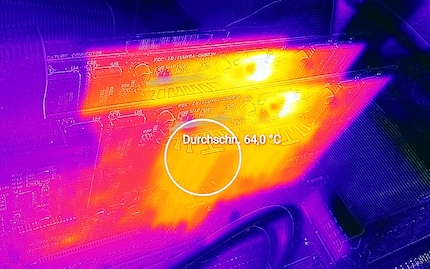 Die Durchschnittstemperatur eines 3dfx-Chips beträgt ungekühlt 64 Grad Celsius.