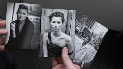 The middle photo of Kate Moss intrigues Thomas the most.