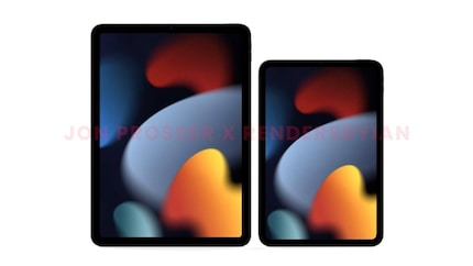 Render des neuen iPad Mini neben dem aktuellen iPad Air