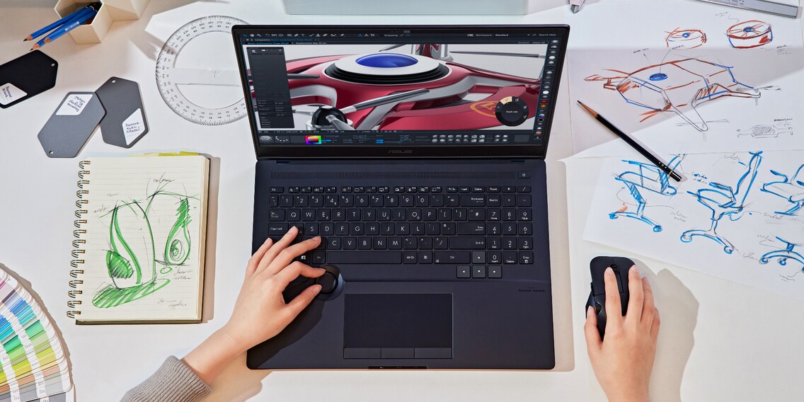 Les nouveaux notebooks Asus Creator : avec AMD ou Intel, « cadran Adobe » et écran OLED calibré