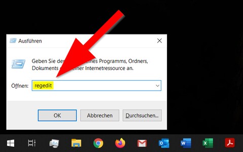 Auf in neue Welten – in den Registrierungs-Editor.