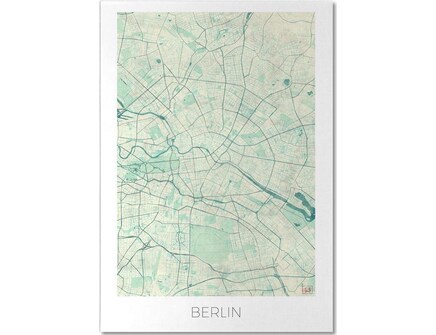 Juniqe Berlin Vintage Map (A5, Plain, Soft cover)