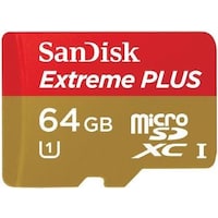 SanDisk microSDXC Extreme PLUS UHS-I (microSDXC, 64 GB, U3, UHS-I)