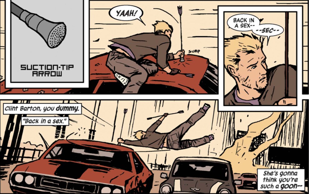Jetzt weisst du, woher die Serie die Idee der Saugnapf-Pfeile hat. Bild: Marvel Comics