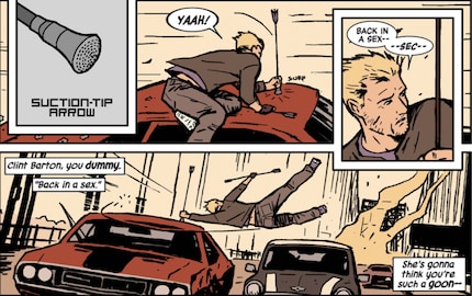 Jetzt weisst du, woher die Serie die Idee der Saugnapf-Pfeile hat. Bild: Marvel Comics