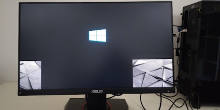 Das Windows-Logo erscheint, aber weiter kommt Max nicht.