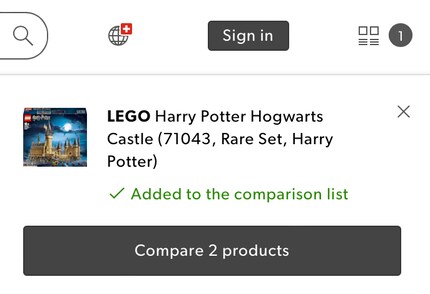 Once you’ve added at least two products to your comparison, you can launch the feature.