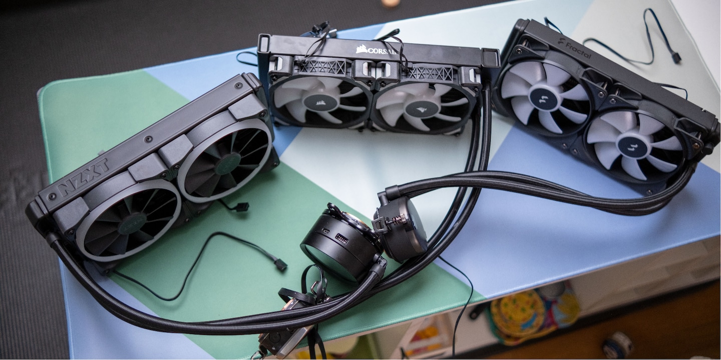 Drei All-in-One-Wasserkühlungen von Corsair, Fractal und NZXT im Test