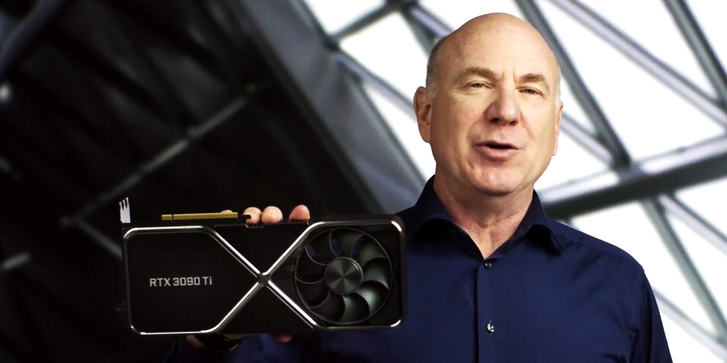 CES 2022: Nvidia hält GeForce RTX 3090 Ti in Kamera und stellt RTX 3050 vor