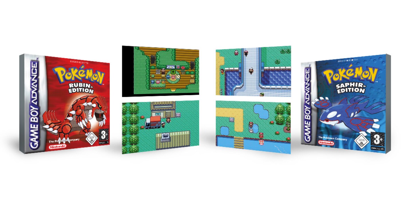 2003 - mittlerweile gibt es den Game Boy Advance - erscheinen die Rubin- und Saphir-Edition: Spieler können nun die Hoenn-Region erforschen und neue Pokémon entdecken.