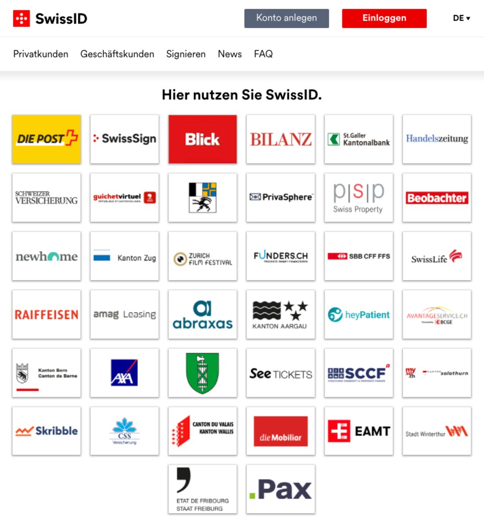 Clients SwissID au 2 février 2022