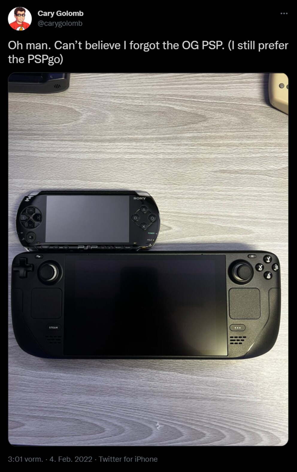 Größenvergleiche zum Steam Deck mit Switch, PSP und Co. digitec