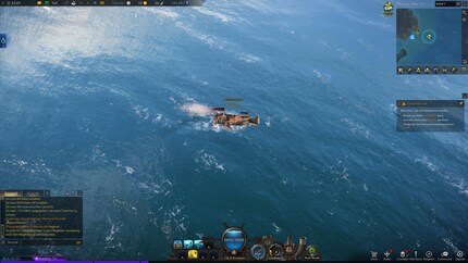 Das Segeln mit dem Schiff ist leider einer der Schwachpunkte des Titels.
