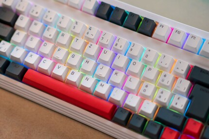 The RGB backlight is rather weak. I had to darken my office to get a lighting effect this good.