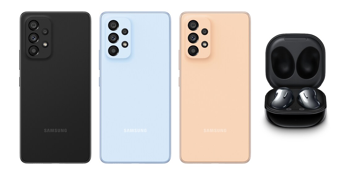 La série Samsung Galaxy A arrive : le Galaxy A53 inclut désormais le Galaxy Buds Live