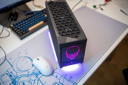 Although larger than standard NUCs, a comparison with the mouse shows the NUC 12 Extreme is still on the small side.