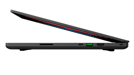 SD Card Reader (UHS-II), Thunderbolt 4 (USB-C), USB-A, HDMI 2.1 und Kensington Lock