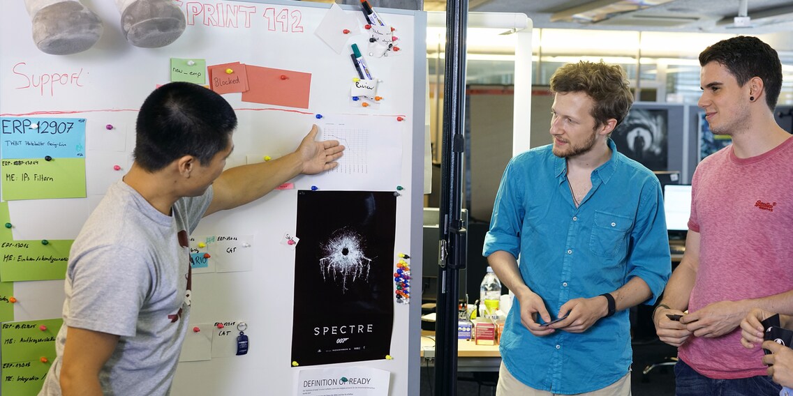 The burn-down chart of sprint 142 of team Spectre.