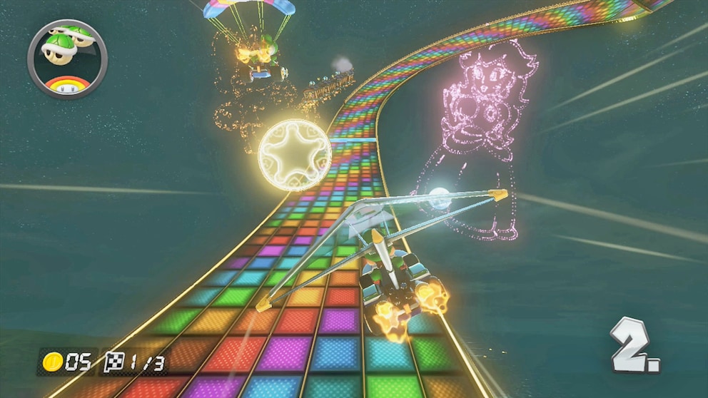 Die bunten Farben der Mario Kart Regenbogenstrecke wirken direkt auf den ersten Blick freundlich und einladend.