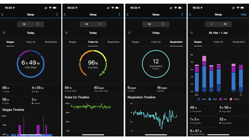 Die Garmin-App bietet detaillierte Statistiken zu Eurem Schlaf. / © NextPit