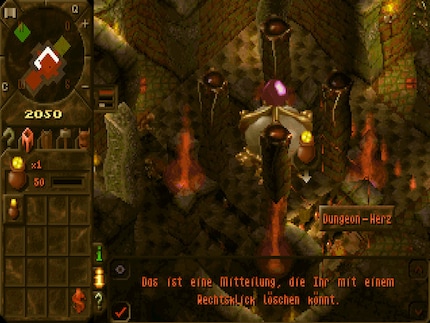 Das Dungeon-Herz ist der wichtigste Teil eures Kerkers. Wird es zerstört, ist die Runde verloren. Dieses Konzept stand bereits früh in der Entwicklung von Dungeon Keeper fest.