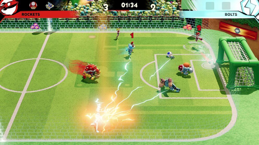 Viele Spielsituationen in Battle League Football erinnern eher an Eishockey als an Fußball. Das ist aber gar nicht als Kritik gemeint.