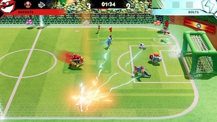 Viele Spielsituationen in Battle League Football erinnern eher an Eishockey als an Fußball. Das ist aber gar nicht als Kritik gemeint.