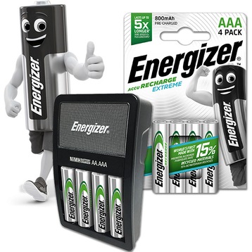 Energizer Recharge Maxi Kit (8 pcs, AAA, AA, 2000 mAh, Piles rechargeables  + chargeur) - digitec
