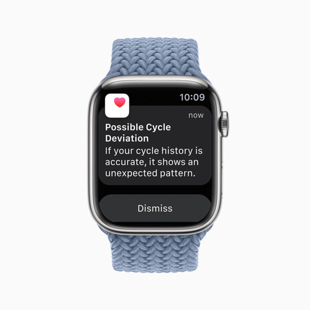 Mit ihren Temperatursensoren soll die Apple Wacht Series 8 dabei helfen, unregelmässige Perioden erkennen zu können.
