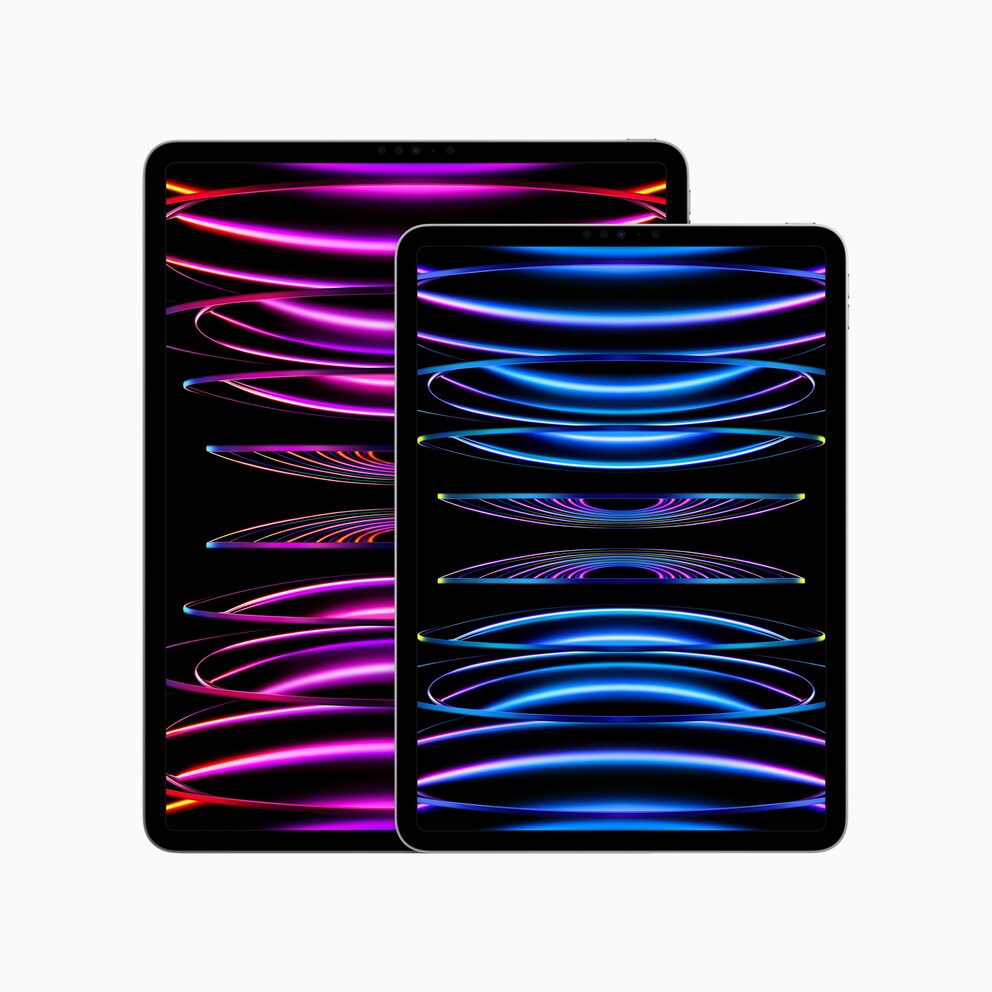 Das iPad Pro 2022 erscheint in zwei Größen und bleibt farblich mit Silber und Space Gray dezent.