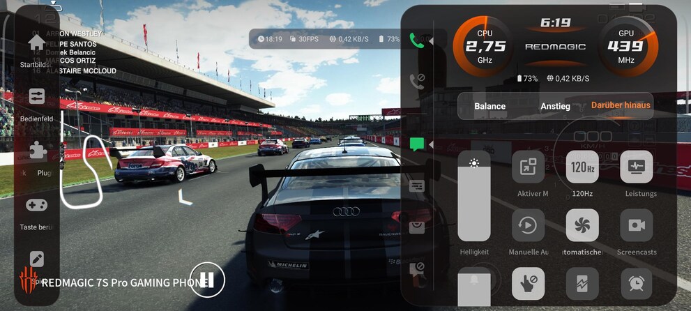 The widgets are well thought out and give you access to the most important settings.