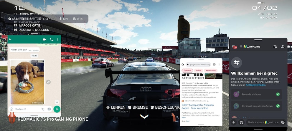 While playing, I can simultaneously send pictures of Lino on WhatsApp, surf the web, and hang out on Discord. Welcome to the future.