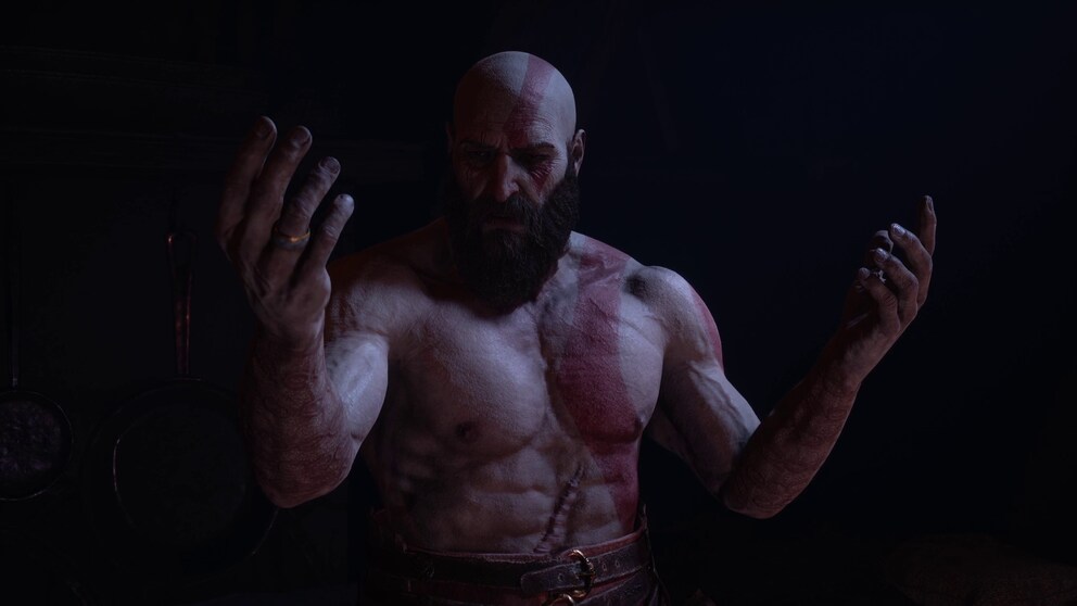 Auch wenn sich Kratos als rauer Geselle gibt, gehen die Ereignisse nicht spurlos an ihm vorbei.