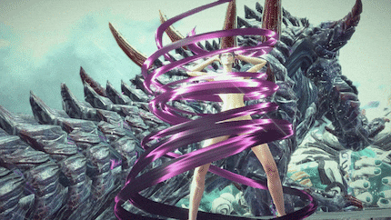 When Bayonetta launches special attacks, a lot of bare skin can be seen for a short time. The «Naive Angel» mode conceals the nudity with additional clothing.