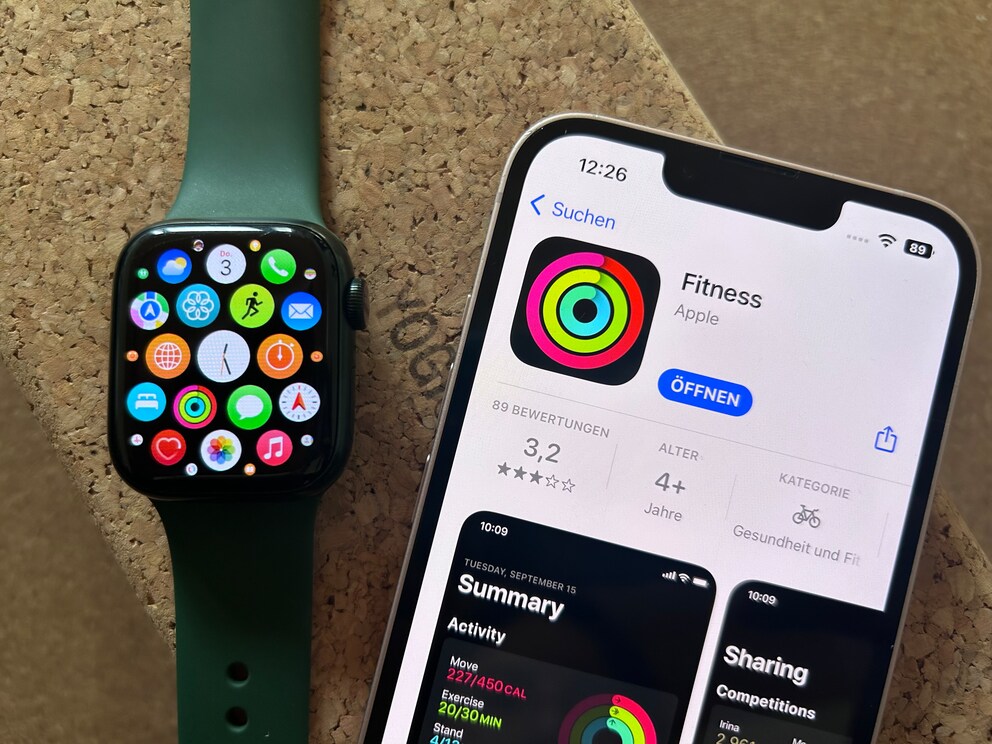 Die farbigen Ringe stehen für Fitness+: Apples Fitness-Abo für zu Hause.