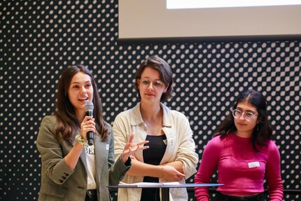 The Fair Galaxians team presenting their solution.