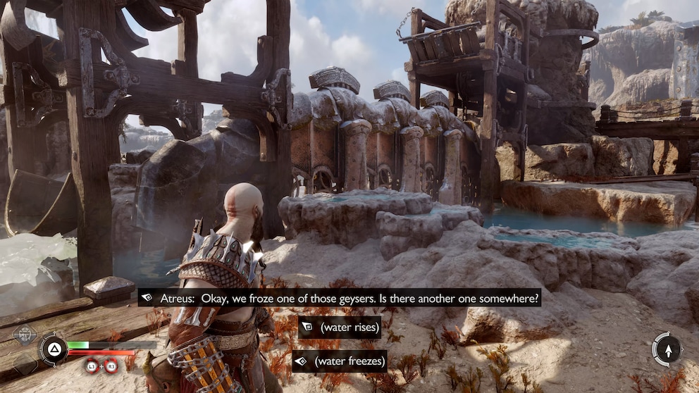 With the directional arrows in the subtitles, I can see where the ambient sounds are coming from and where my companion Atreus is.