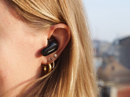Despite having the earbuds in, you can still hear your surroundings in transparency mode.