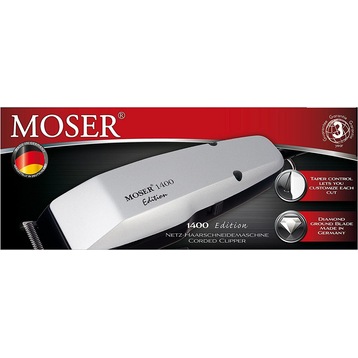 Moser 1400 Silver White Professional Hair Clipper Hair Trimmer Beard Cut  Full Metal Electric Shaver Machine 1406-0458 Barber Kit