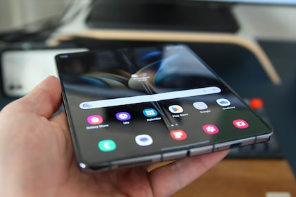 Die Falte in der Mitte des Displays vom Galaxy Z Fold 4 stört mich.