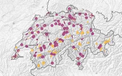 Die Einschränkungen für Drohnen lassen sich auf s.geo.admin.ch einblenden.