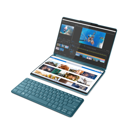 The Yoga Book 9i with its keyboard.