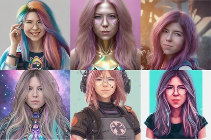 Mit Lensa kann ich aus Selfies neue Portraits erstellen lassen.