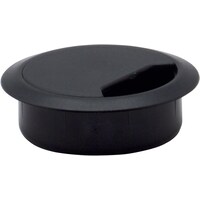 Steffen Table cable grommet black 72x60x21mm hole 60mm Ø (Cable hole, 72 mm)