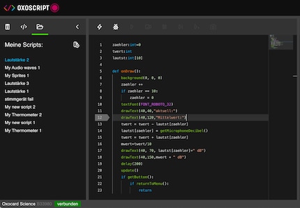 Realizzato rapidamente: un piccolo programma che visualizza il volume.