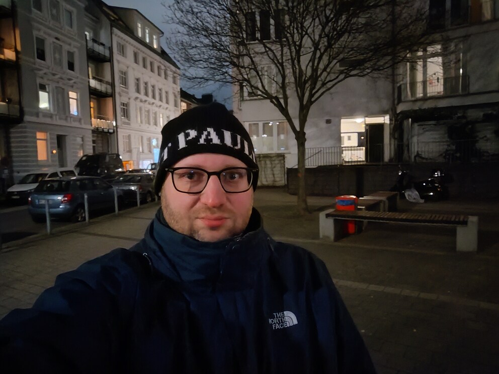 Selfie im Nachtmodus.